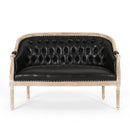 French Country Chesterfield Style Tufted Loveseat