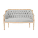 French Country Chesterfield Style Tufted Loveseat