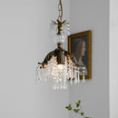 GobekUsa French Countryside Brass Pendant Light Chandelier for Bedside, Hallway, Wardrobe