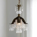 GobekUsa French Countryside Brass Pendant Light Chandelier for Bedside, Hallway, Wardrobe