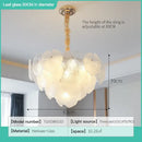 GobekUsa French Cream Crystal Chandelier for Luxury Living Room, Net Red Feather Design