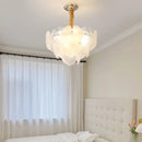 GobekUsa French Cream Crystal Chandelier for Luxury Living Room, Net Red Feather Design
