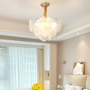 GobekUsa French Cream Crystal Chandelier for Luxury Living Room, Net Red Feather Design