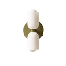 GobekUsa French Cream Double Headed Glass Wall Lamp for Bedroom and Living Room