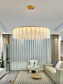 GobekUsa French Cream Wind Crystal Chandelier 2024 - Modern & Romantic Lighting for Living, Bedroom, Dining