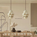 GobekUsa French Creamy Wind LED Chandelier for Dining Room Home Decor Lighting