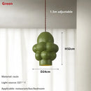 GobekUsa French Creamy Wind LED Chandelier for Dining Room Home Decor Lighting