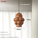 GobekUsa French Creamy Wind LED Chandelier for Dining Room Home Decor Lighting