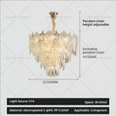 GobekUsa French Crystal Chandelier Cream Wind Lighting Elegant Luxury Lights
