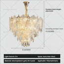 GobekUsa French Crystal Chandelier Cream Wind Lighting Elegant Luxury Lights