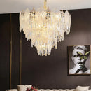 GobekUsa French Crystal Chandelier Cream Wind Lighting Elegant Luxury Lights