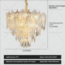 GobekUsa French Crystal Chandelier Cream Wind Lighting Elegant Luxury Lights