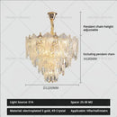 GobekUsa French Crystal Chandelier Cream Wind Lighting Elegant Luxury Lights