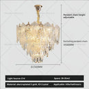 GobekUsa French Crystal Chandelier Cream Wind Lighting Elegant Luxury Lights
