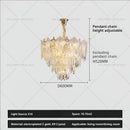 GobekUsa French Crystal Chandelier Cream Wind Lighting Elegant Luxury Lights