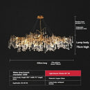 GobekUsa French Crystal Chandelier for Dining Room: Elegant Copper Branch Ceiling Light
