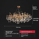 GobekUsa French Crystal Chandelier for Dining Room: Elegant Copper Branch Ceiling Light