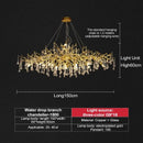 GobekUsa French Crystal Chandelier for Dining Room: Elegant Copper Branch Ceiling Light