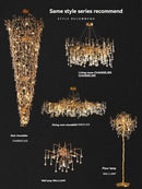 GobekUsa French Crystal Chandelier for Dining Room: Elegant Copper Branch Ceiling Light