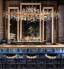 GobekUsa French Crystal Chandelier for Dining Room: Elegant Copper Branch Ceiling Light