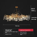 GobekUsa French Crystal Chandelier for Dining Room: Elegant Copper Branch Ceiling Light