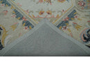 Hand-Tufted Wool Area Rug - Aubusson Ivory Light Green Charcoal