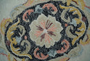 Hand-Tufted Wool Area Rug - Aubusson Ivory Light Green Charcoal