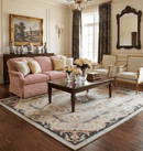 Hand-Tufted Wool Area Rug - Aubusson Ivory Light Green Charcoal