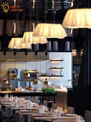 GobekUsa French Design LED E27 Fabric Pendant Lights for Atmosphere Decor in Hotels, Restaurants, and Bars