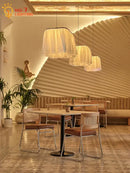 GobekUsa French Design LED E27 Fabric Pendant Lights for Atmosphere Decor in Hotels, Restaurants, and Bars