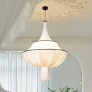 GobekUsa Creamy E27 Foyer Chandelier: French-Inspired LED Pendant Lights for Bedroom, Art Decor Lampara