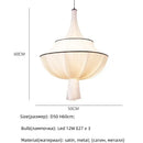GobekUsa Creamy E27 Foyer Chandelier: French-Inspired LED Pendant Lights for Bedroom, Art Decor Lampara