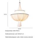 GobekUsa Creamy E27 Foyer Chandelier: French-Inspired LED Pendant Lights for Bedroom, Art Decor Lampara