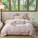 GobekUsa French Flowers Embroidery Luxury Bedding Set in 1000TC Egyptian Cotton