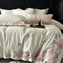 GobekUsa French Flowers Embroidery Luxury Bedding Set in 1000TC Egyptian Cotton