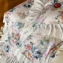 GobekUsa French Flowers Lace Ruffles Princess Bedding Set with 1000TC Egyptian Cotton