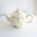 GobekUsa French Garden Cream Ceramic Tea Cup Saucer Set for Elegant Afternoon Tea