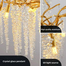 GobekUsa Crystal Branch Chandelier: Elegant French Style Ceiling Light for Living & Dining Room