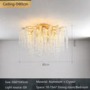 GobekUsa Crystal Branch Chandelier: Elegant French Style Ceiling Light for Living & Dining Room