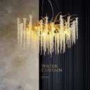 GobekUsa Crystal Branch Chandelier: Elegant French Style Ceiling Light for Living & Dining Room