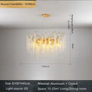 GobekUsa Crystal Branch Chandelier: Elegant French Style Ceiling Light for Living & Dining Room