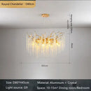 GobekUsa Crystal Branch Chandelier: Elegant French Style Ceiling Light for Living & Dining Room