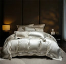 GobekUsa French Hollow Luxury Bedding Set with Lyocell Cotton Duvet Cover, Sheet & Pillowcases