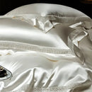 GobekUsa French Hollow Luxury Bedding Set with Lyocell Cotton Duvet Cover, Sheet & Pillowcases
