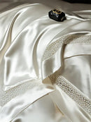 GobekUsa French Hollow Luxury Bedding Set with Lyocell Cotton Duvet Cover, Sheet & Pillowcases