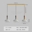 GobekUsa French Ins Walnut Brass Glass Pendant Lights LED E27 for Kitchen Island Restaurant
