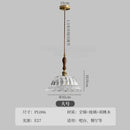 GobekUsa French Ins Walnut Brass Glass Pendant Lights LED E27 for Kitchen Island Restaurant