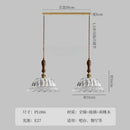 GobekUsa French Ins Walnut Brass Glass Pendant Lights LED E27 for Kitchen Island Restaurant