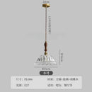 GobekUsa French Ins Walnut Brass Glass Pendant Lights LED E27 for Kitchen Island Restaurant