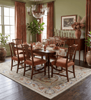 Beige Brown and Blue Aubusson Design Hand Tufted Wool Area Rug